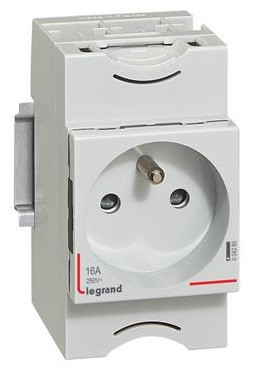 Gniazdo na szynę TH35 z uziemieniem i przesłonami 2.5M 230V AC G380 Legrand