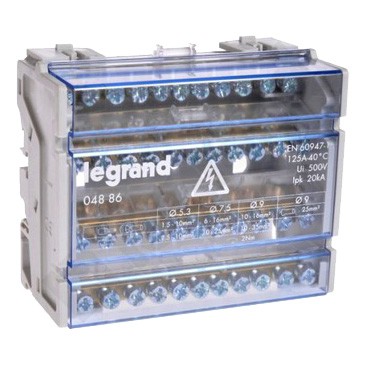 Legrand 004886 Modułowy blok listew rozdzielczych BR 4-11 2x9mm2, 7x5,3mm2, 2x7,5mm2 125A 20kA 4P 6M 3245060048860