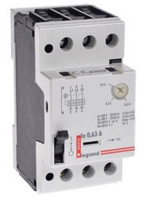 Wyłącznik silnikowy z wyzwalaczem termicznym i elektromagnetycznym M250 0,4-0,63A 230-500V Legrand