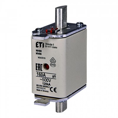 Eti Wkładka topikowa NH00 gG 160A/500V WT-00 NH00 GG K 004182216