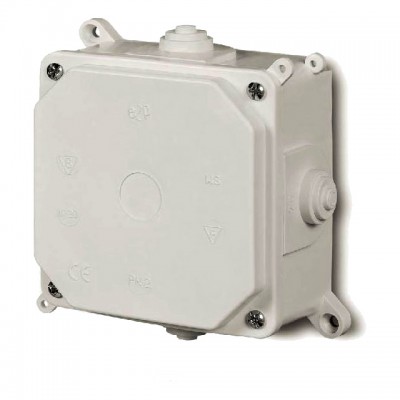 Puszka instalacyjna natynkowa hermetyczna PK-2 z 4 dławikami IP20 101x101x59mm /Kolor biały/ Biały Elektro-Plast Nasielsk