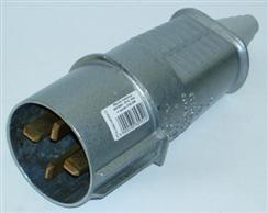 Wtyczka siłowa metalowa 63A na 4 bolce płaskie styki IP44 500V 3162-326 TAREL