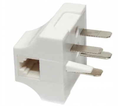Adapter na wtyk telefoniczny z przejściem RJ11 + stary typ Lamex