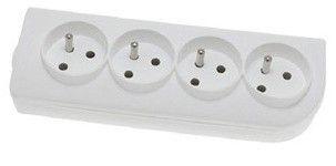 Gniazdo przenośne 4-krotne z uziemieniem 16A 250V Biały ELGOTECH