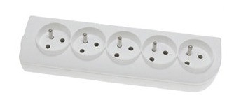 Gniazdo przenośne 5-krotne z uziemieniem 16A 250V Biały ELGOTECH