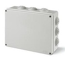 Puszka natynkowa hermetyczna IP55 bezhalogenowa z dławicami 100x100x50mm Szary 685.004 Scame