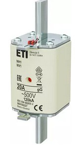 Wkładka topikowa NH1 gG P 20A 500V Eti