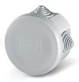 Puszka natynkowa hermetyczna IP55 bezhalogenowa z dławicami 65x65x35mm Szary 680.001 Scame