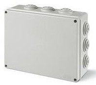 Puszka natynkowa hermetyczna IP55 bezhalogenowa z dławicami 240x190x90mm Szary 685.008 Scame