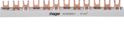 Szyna łączeniowa widełkowa 10mm² 3P 63A 57M HAGER
