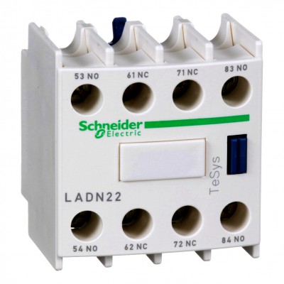Schneider LADN22 Blok styków pomocniczych LADN22 2NO+2NC /Montaż czołowy/ 3389110384031
