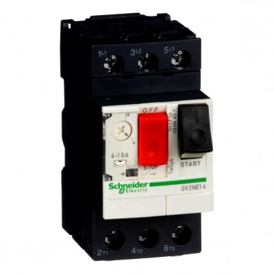 Schneider Wyłącznik silnikowy termomagnetyczny GV2ME14 6A-10A 3Z 4KW 2,5M 400V AC