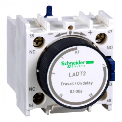 Schneider LADT2 Blok styków pomocniczych z opóźnieniem zadziałania LADT2 1NO+1NC 0,1-30s /Montaż czołowy/ 3389110385892