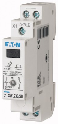 Łącznik modułowy 16A 1Z+1R 1M 230V AC/DC + LED bez samopowrotu Z-SWL230/SO Eaton