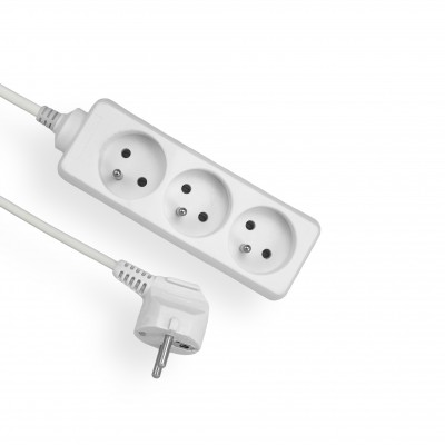 Przedłużacz przenośny 3-krotny z uziemieniem 3M 3x1mm² Biały EPS-303 ELGOTECH