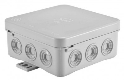 Puszka natynkowa hermetyczna IP54 z możliwością mocowania na hakach N6 85x85x40mm Szary 83006002 Simet