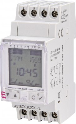 Zegar sterujacy 2-kanałowy astronomiczy 16A 230V ASTROCLOCK-2 002472051 Eti