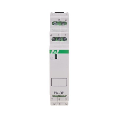 Przekaźnik elektromagnetyczny 3x 8A 230V AC na szynę TH35 F&F