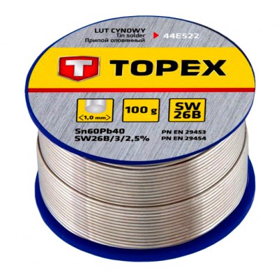 Topex LUT CYNOWY 60% SN, DRUT 1.0 MM, 100 G TOPEX 44E522