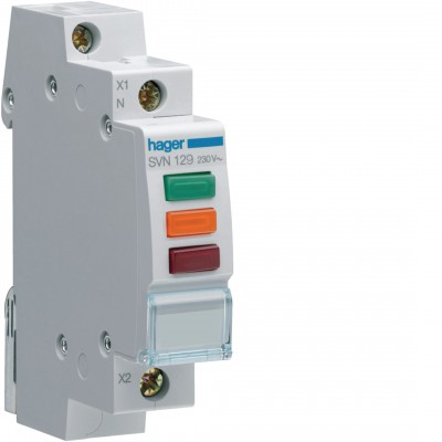 Lampka sygnalizacyjna LED 230V AC Czerwony+Zielony+Pomarańczowy HAGER