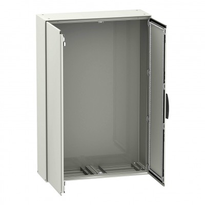 Obudowa metalowa stojąca drzwi pełne podwójne z płytą montażową IP55 /2000x1000x400mm/ Schneider