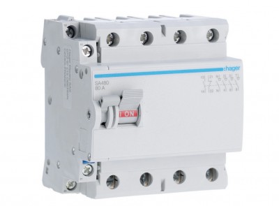 Rozłącznik izolacyjny z możwliością wyzwalania 80A 400V AC 4P 1Z+1R HAGER