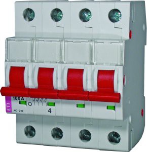 Rozłącznik izolacyjny 100A 4Z 4M 400V AC Eti