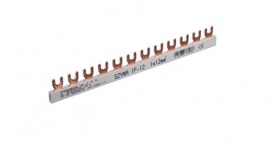 Izolowana szyna zbiorcza S-12 63A 1-fazowa 12mm² E.4126A Biały E.4126A 1F/12M Pawbol