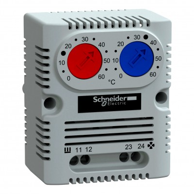 Schneider NSYCCOTHD Podwójny termostat ClimaSys CC NSYCCOTHD 0-60st.C 1Z+1R 250V 3606480152511