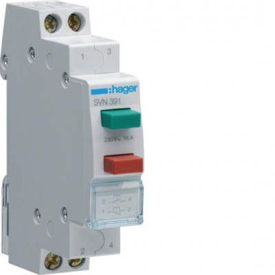 Przycisk sterowniczy SVN39 2x 16A 230V AC 1Z+R Zielony+Czerwony 2x16A 1Z+1R HAGER
