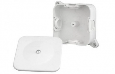 Puszka natynkowa hermetyczna P-2 pusta IP44 /72x72x28mm/ Biały Pawbol