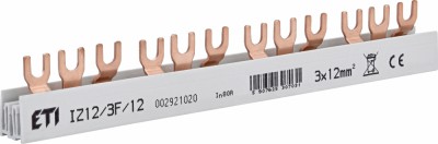 Szyna łączeniowa izolowana IZ12/3F/12 80A 500V 3F 12M 12mm² Eti