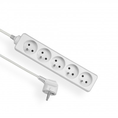 Przedłużacz przenośny 5-krotny z uziemieniem 1,5M 3x1mm² Biały EPS-501,5 ELGOTECH