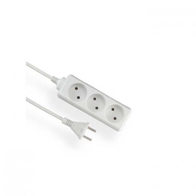 Przedłużacz przenośny 3-krotny bez uziemienia 3M 2x1mm² Biały EPS-33 ELGOTECH