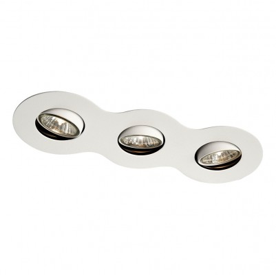 Signify Philips Massive 59553/31/10 - Łazienkowa oprawa wpuszczana LIQUIDO 3xGU10/50W/230V biała