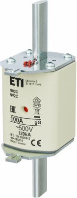 Wkładka topikowa NH2C gG 100A 500V Eti