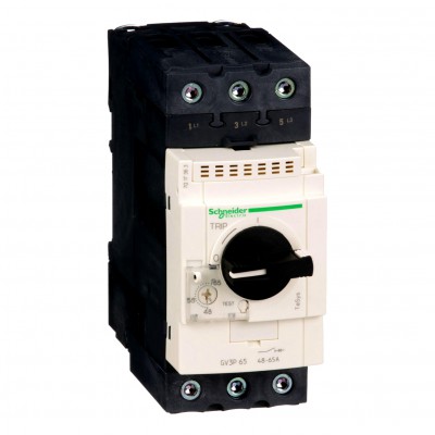 Schneider Wyłącznik silnikowy termomagnetyczny GV3P65 48A-65A 3M 100KA 415V AC