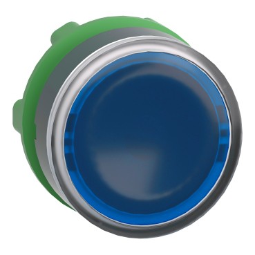 Główka przycisku płaskiego z samoczynnym powrotem LED plastikowa /Niebieski/ Schneider