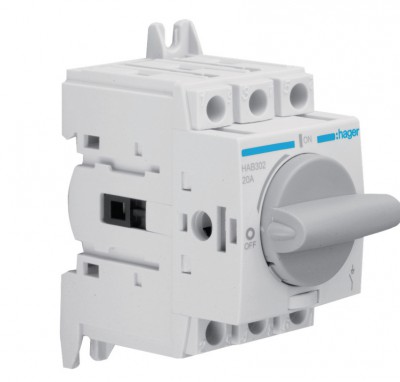 Modułowy rozłącznik izolacyjny obrotowy 20A 400V AC 3P HAGER