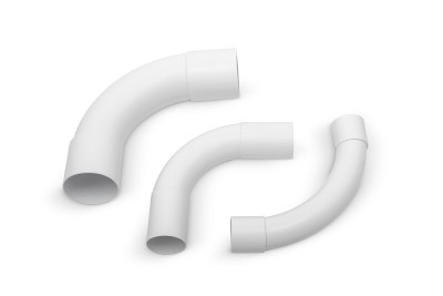 Złączka sztywna kątowa 90 stopni PVC ZKL-37 /1szt./ Biały TT Plast