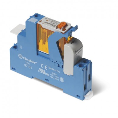Moduł sprzegający przekaźnikowy Typ 4C.01 16A 24V DC 1P 1M + LED dioda gaszeniowa Finder