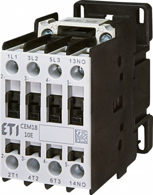 Stycznik silnikowy CEM18.10-230V-5060Hz 18A 230V AC 7,5kW 3P 1Z 004644123 CEM18.10-230V-50/60Hz Eti