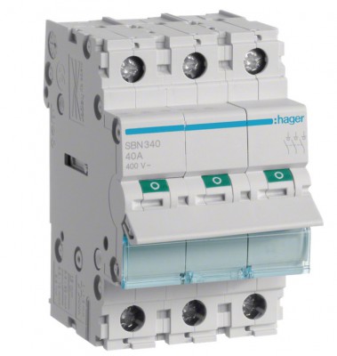 Modułowy rozłącznik izolacyjny 40A 400V 3P SBN340 40A HAGER