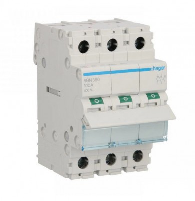 Modułowy rozłącznik izolacyjn 100A 400V 3P SBN390 100A HAGER