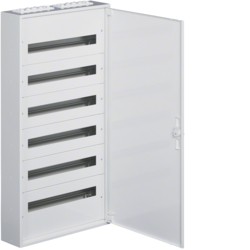 HAGER Rozdzielnica metalowa natynkowa 144 moduły (6x24) IP30 N+PE /Drzwi pełne/ FW624WT