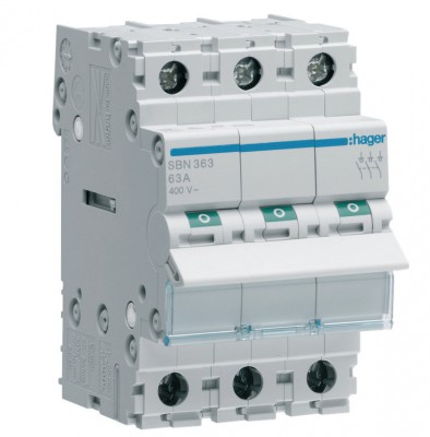 Modułowy rozłącznik izolacyjny 63A 400V AC 3P SBN363 63A HAGER