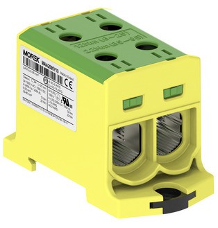 Złączka szynowa przelotowa 2xAl/Cu 6-95mm² /Żółto-zielona/ Simet