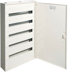 Rozdzielnica metalowa natynkowa 120 modułów (5x24) IP30 N+PE Drzwi pełne FW524WT HAGER