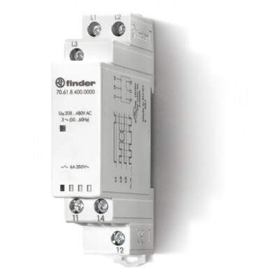 Przekaźnik kontroli napięcia 3-fazowy 1P 6A 250V Finder
