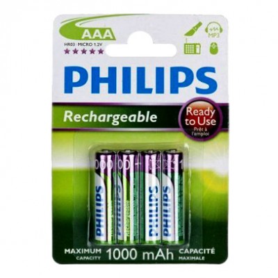 PHILIPS HR03/AAA MULTILIFE 900 MAH B4 READY-TO-USE   RECHARGEABLE R03B4RTU10/10 Signify